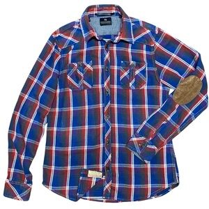 Scotch & Soda Amsterdam Couture, Flanel Shirt Leather patches